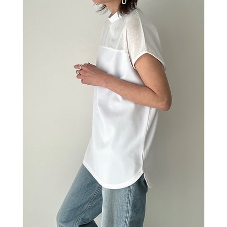offneck georgette tee【K2-242137】