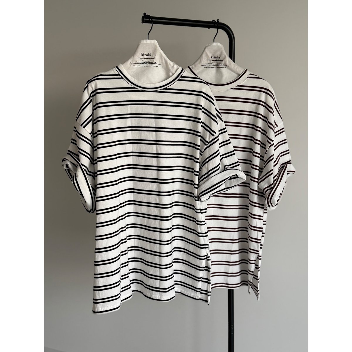 random border tee【K2-261160】 | kizuki