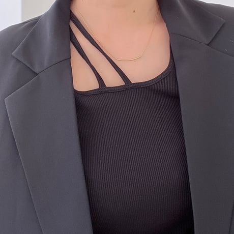 18k  classic pipe necklace