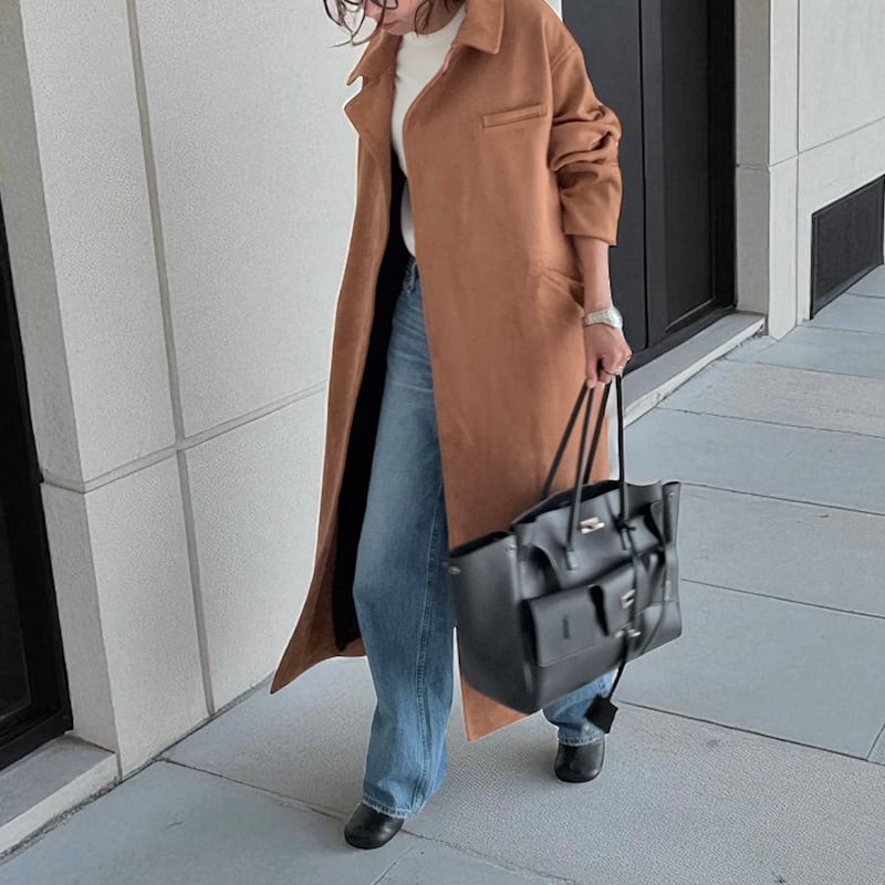 stand collar suede coat【K5-254211】 | kizuki