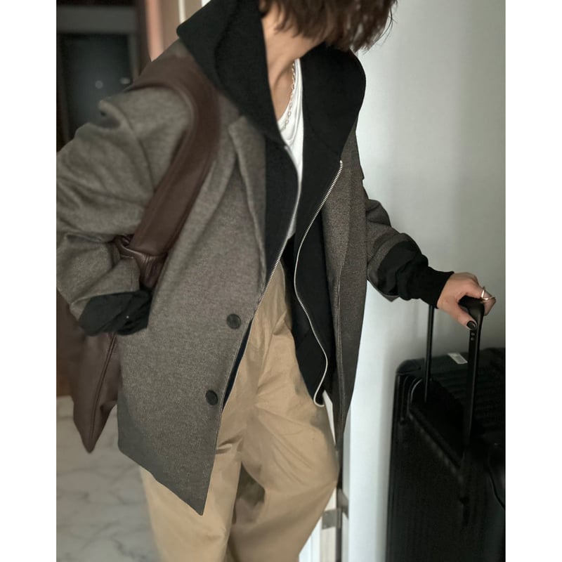 CARUZO Travel Jacket 46 チェック柄　ダブルフェイス 送料無料 チェック柄ジャケット カジュアルジャケット メンズ