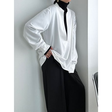 sharp slit blouse【K1-234126】