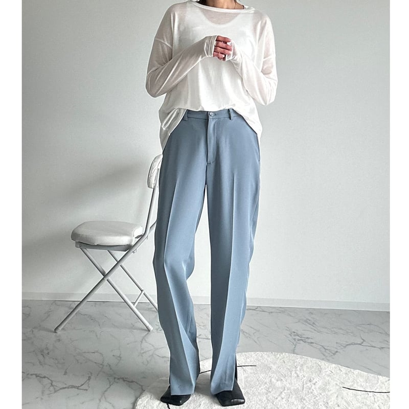 SLIT LINE PANTS ふじあみ　スリットラインパンツ【新品】 センターラインショートパンツ – BUNNY APARTMENT