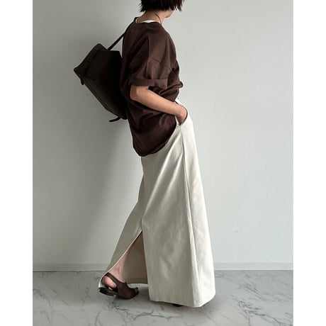 chino long skirt【K2-251314】