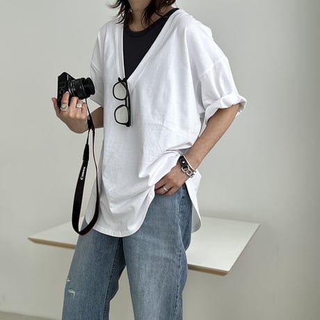 deep collar tee【K2-231120】