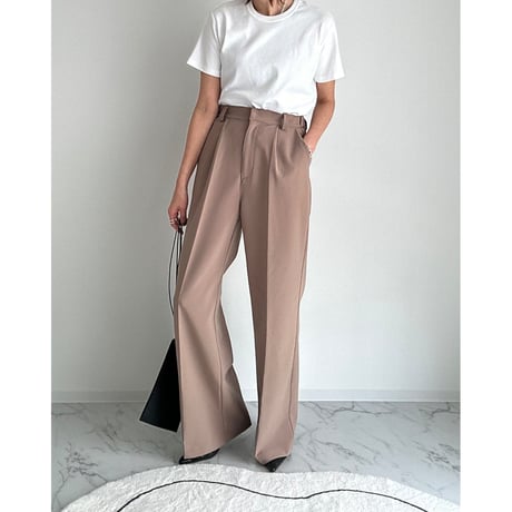 tuck straight slacks【K2-242310】
