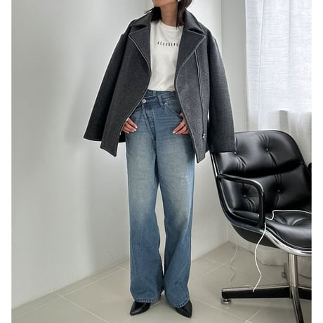 wool middle coat【K2-23426】