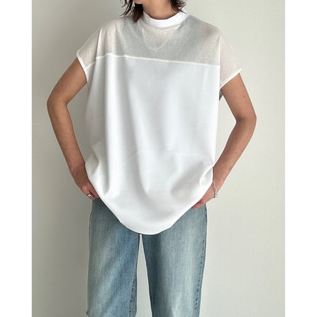 offneck georgette tee【K2-242137】
