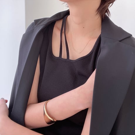 18k  classic pipe necklace