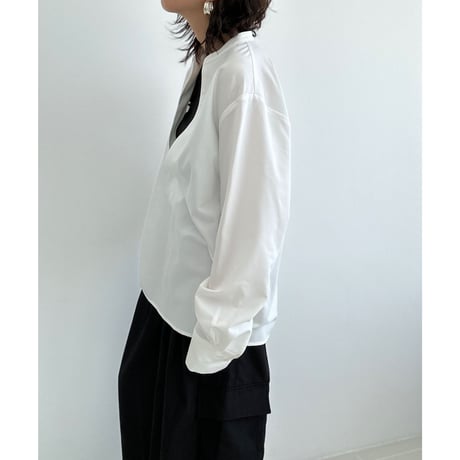 sharp slit blouse【K1-234126】