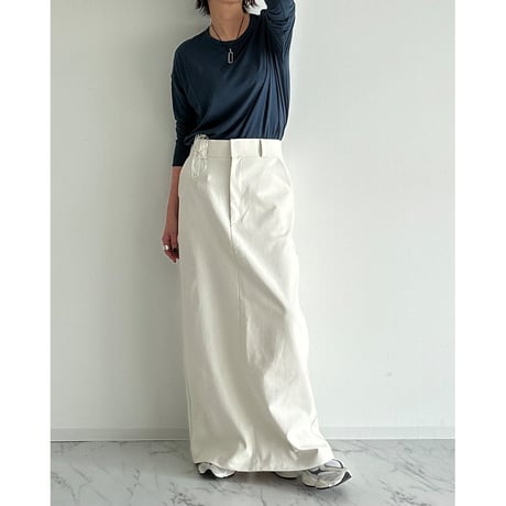 chino long skirt【K2-251314】