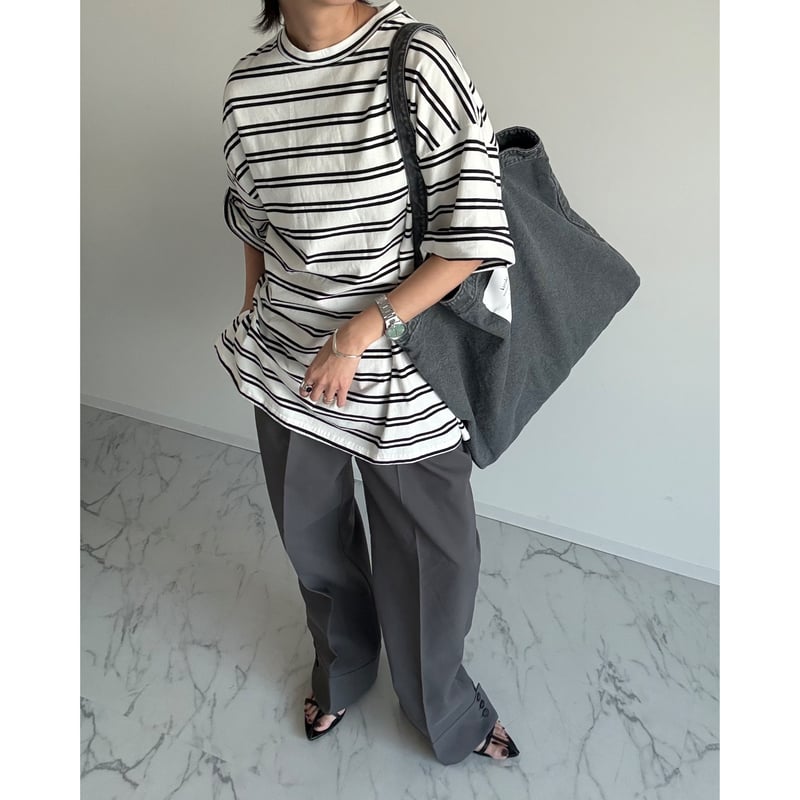 random border tee【K2-261160】 | kizuki