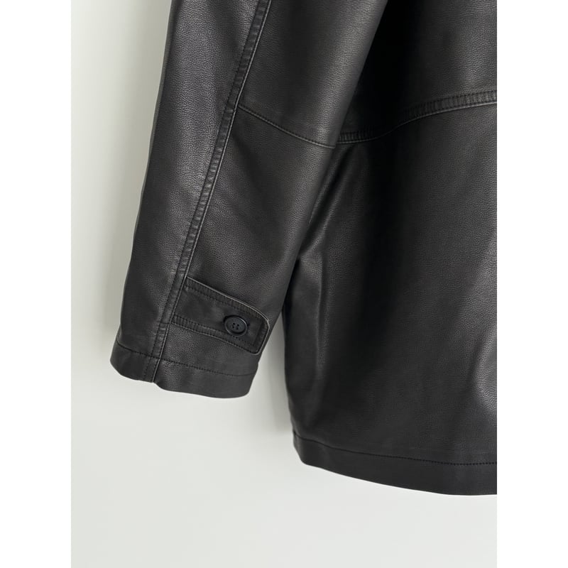 カタチ製作所　レザーブラック　ブーケ L size PU leather regular jacket【K2-254212】 | kizuki