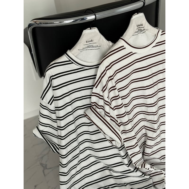 random border tee【K2-261160】 | kizuki