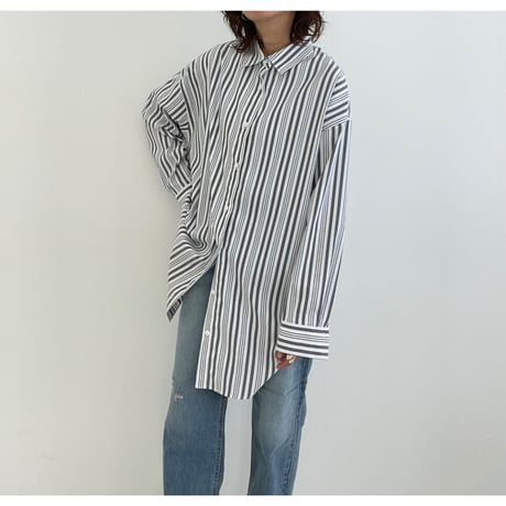 over stripe shirt【K2-231114】