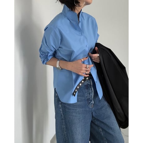 stand collar classic shirt【K5-261162】