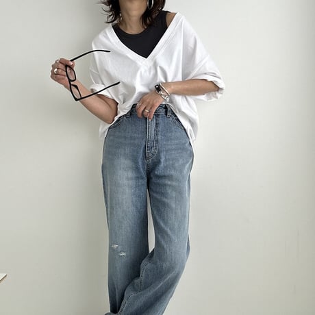 deep collar tee【K2-231120】