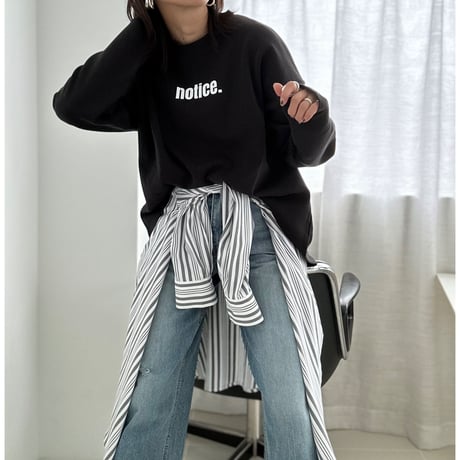 ″notice″ long tee【K2-231121】