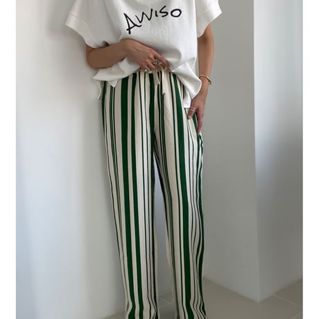 random stripe pants【K2-22233】