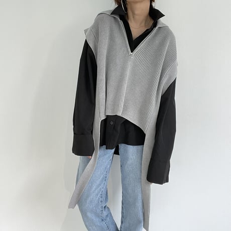 plus one knit vest【K2-223111】