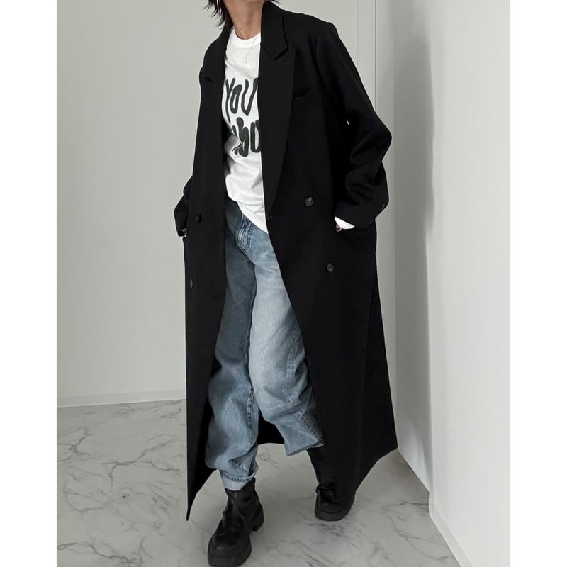 ジャケット・アウター ALLBLACK DEMIM long coat handsome long jacket【K2-261214】 | kizuki