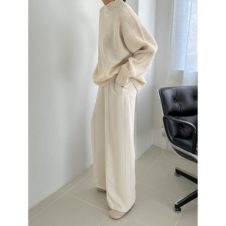 pin tuck drop pants【K1-23439】