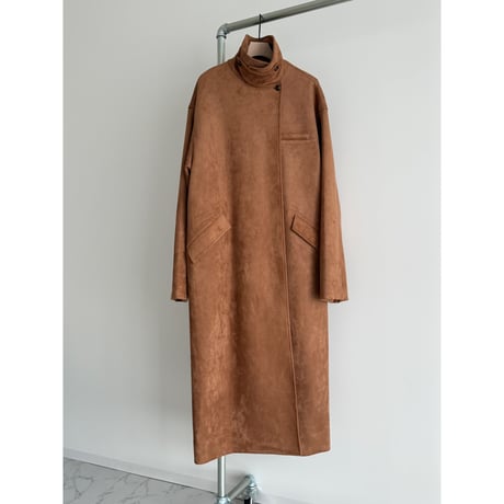 stand collar suede coat【K5-254211】