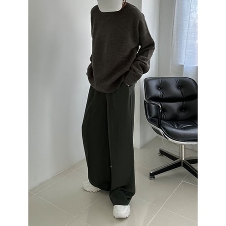 pin tuck drop pants【K1-23439】