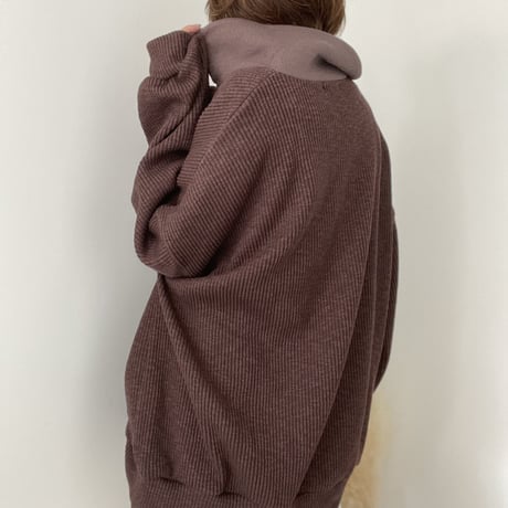 henry neck loose knit【K2-22318】