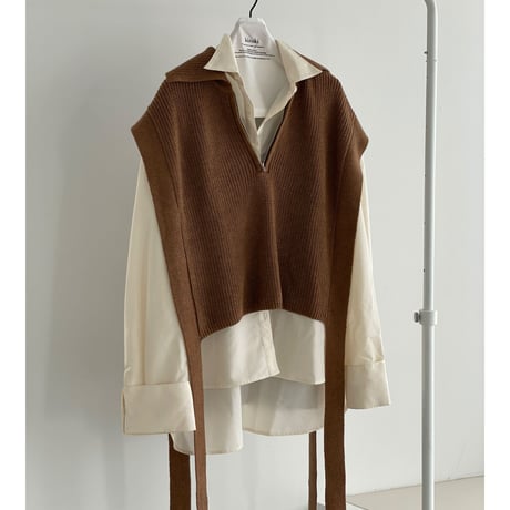 plus one knit vest【K2-223111】