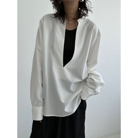 sharp slit blouse【K1-234126】