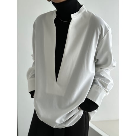 sharp slit blouse【K1-234126】