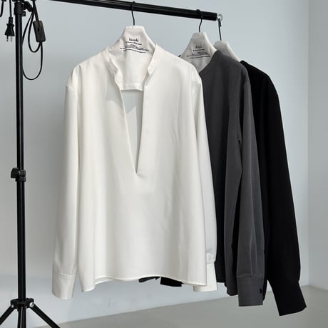 sharp slit blouse【K1-234126】