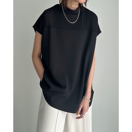 offneck georgette tee【K2-242137】