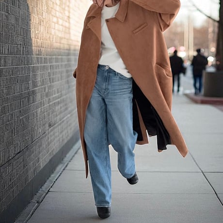 stand collar suede coat【K5-254211】