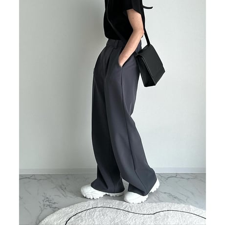 tuck straight slacks【K2-242310】