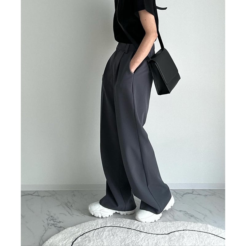 パンツ wide tuck straight slacks 別注 WIDE ONE TUCK STRAIGHT SLACKS(1 GREY): JieDa: MENS