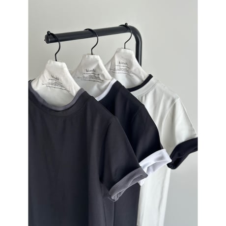 layered bicolor tee【K2-251146】