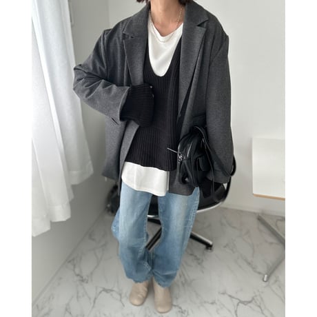 houndstooth jacket【K2-24428】