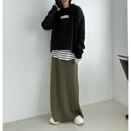 ″notice″ long tee【K2-231121】