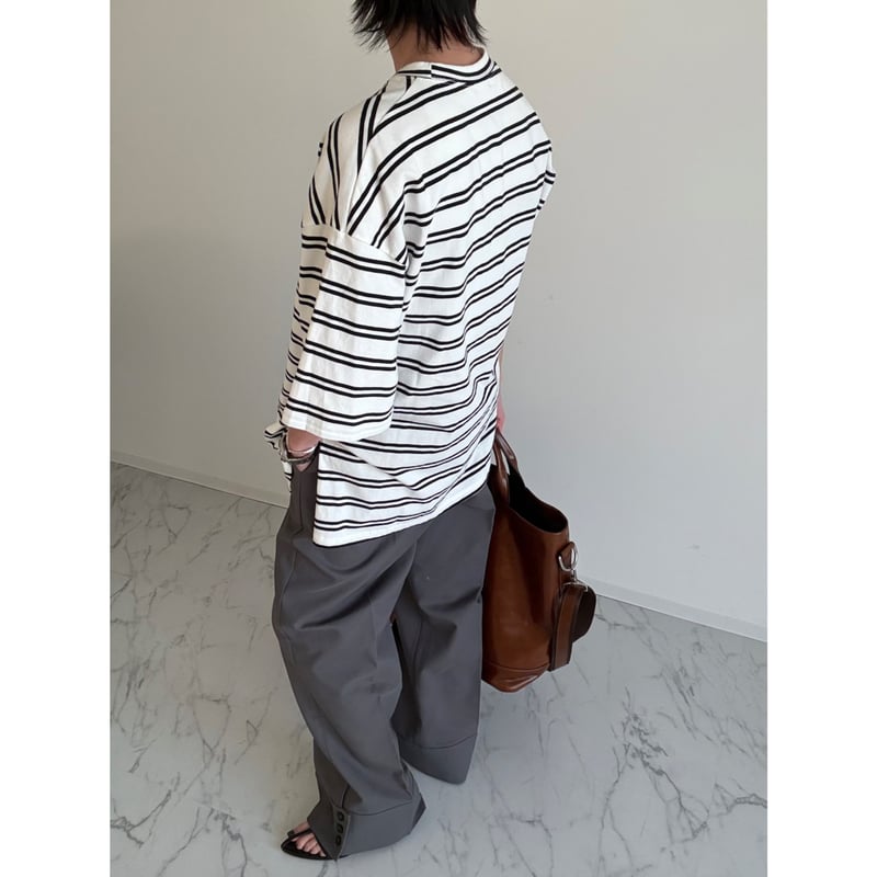 random border tee【K2-261160】 | kizuki