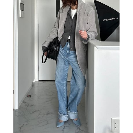corduroy like jacket【K2-24427】