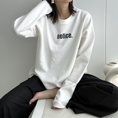 ″notice″ long tee【K2-231121】