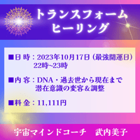 【最強開運日限定】トランスフォーム・ヒーリング