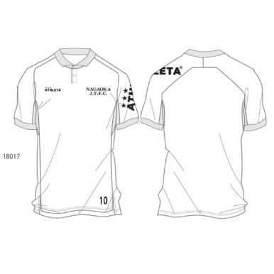 U-15必須】ATHLETA アスレタ 定番ポロシャツ 18017 WHT | NAGAOK