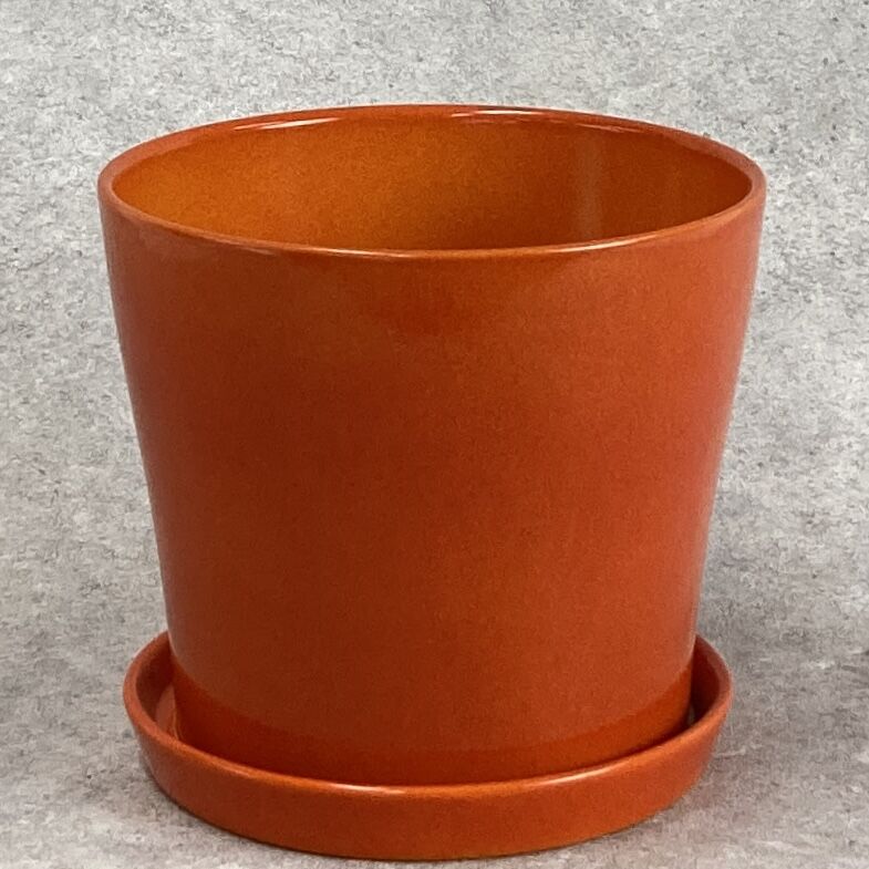 陶器　オレンジ　大きいサイズ　カワイイ　デザイン　鉢　カバー 植木鉢 おしゃれ 安い 陶器 サイズ 32cm ハーブのかおり 10号