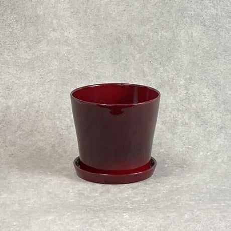 ダークレッド  DARK RED  光沢感有  プランターカバー  Φ19cm 高さ17cm (450-1413)