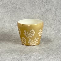 エンパイアゴールド EMPIRE GOLD 北欧風 植物モチーフプランターカバー Φ15cm高さ13cm（450-1585)
