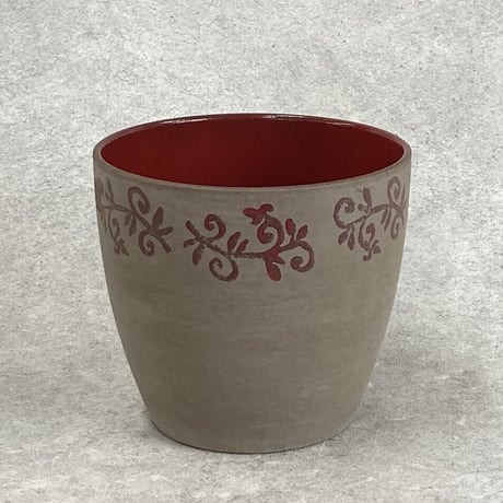 インターメッツォ INTERMEZZO つる草模様 プランターカバー Φ18.5cm H16.5cm（450-S404）