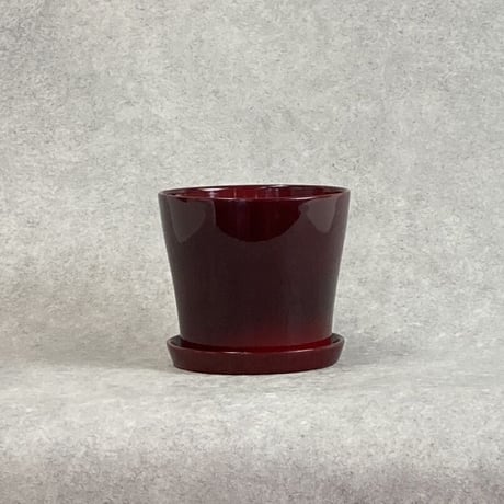 ダークレッド  DARK RED  光沢感有  プランターカバー  Φ19cm 高さ17cm (450-1413)
